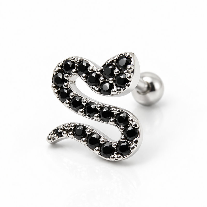 Piercing de Orelha - Serpente - 6ORE486
