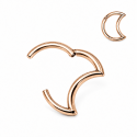 Piercing de Orelha - Meia Lua Clicker em Aço Cirúrgico - 6ORE510