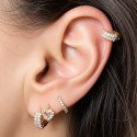 Piercing de Orelha - Argolinha Cravejada de Zircônias - 6ORE514