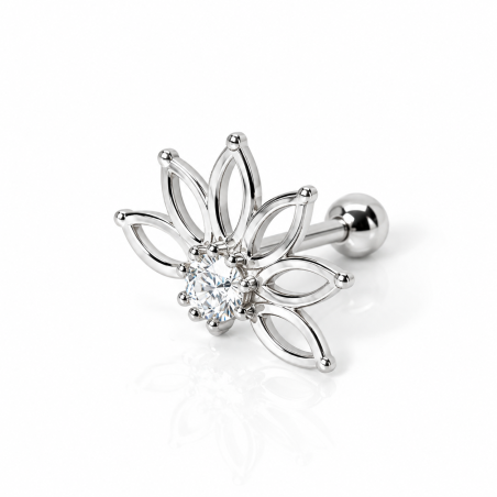 Piercing Flor de Lotus em Prata - 6ORE538
