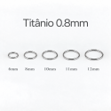 Piercing Argola 0.8mm Segmento Articulado em Titânio - 6ORE552