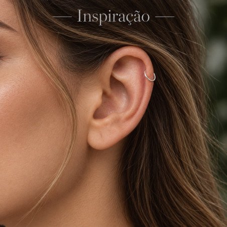 Piercing Argola 0.8mm Segmento Articulado em Titânio - 6ORE552