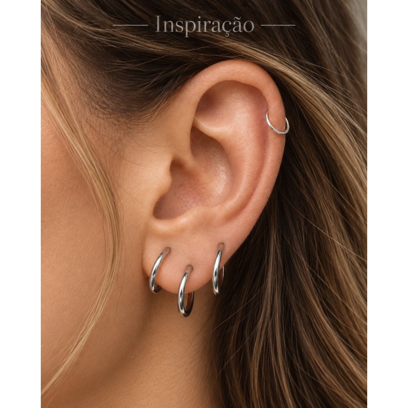 Piercing Argola 0.8mm Segmento Articulado em Titânio - 6ORE552