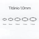 Piercing Argola 1.0mm Segmento Articulado em Titânio - 6ORE553