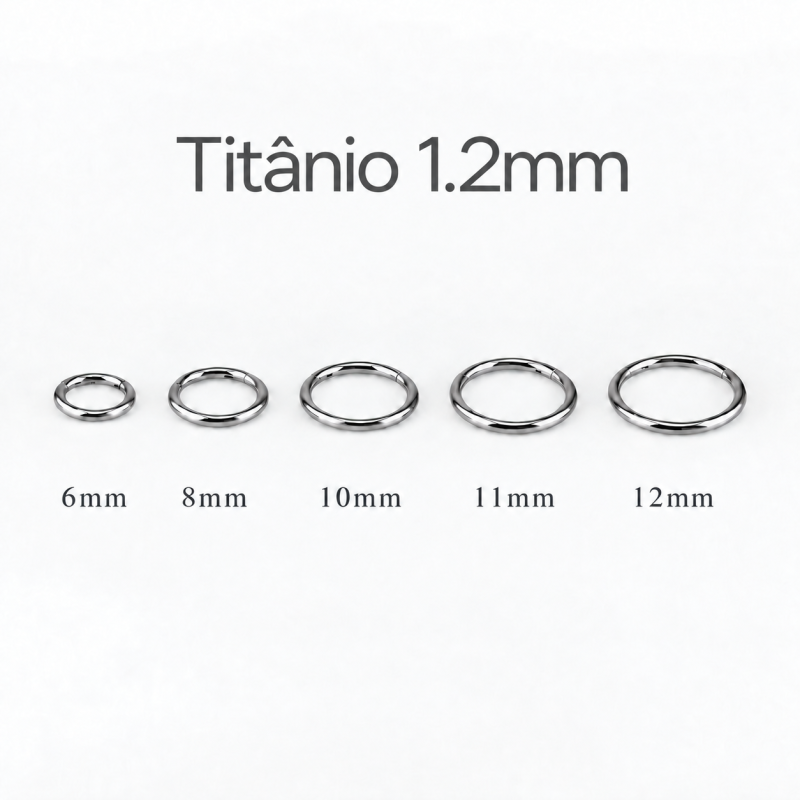 Piercing Argola 1.2mm Segmento Articulado em Titânio - 6ORE554