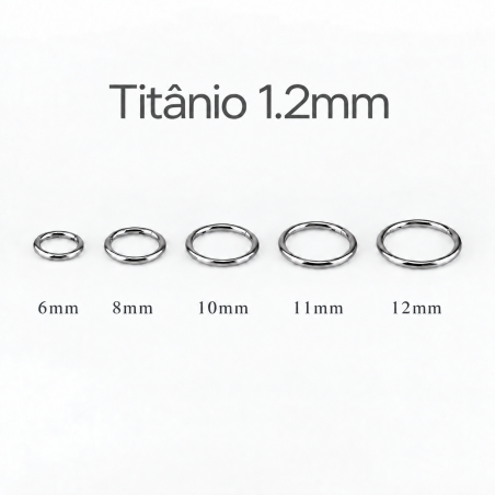 Piercing Argola 1.2mm Segmento Articulado em Titânio - 6ORE554