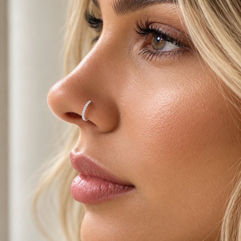 Piercings de Orelha ou Nariz - Argolinha de Torção Blogueirinha Dourada - 6ORE562