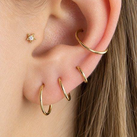 Piercing Argola 1.2mm Segmento Articulado em Titânio PVD GOLD - 6ORE578