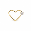 Piercing de Orelha - Aço Cirúrgico PVD Gold - Coração - Daith - 6ORE594