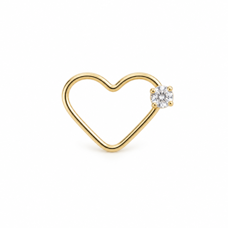 Piercing de Orelha - Aço Cirúrgico PVD Gold - Coração - Daith - 6ORE594