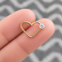 Piercing de Orelha - Aço Cirúrgico PVD Gold - Coração - Daith - 6ORE594