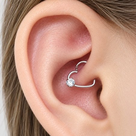 Piercing de Orelha - Aço Cirúrgico PVD Gold - Coração - Daith - 6ORE594