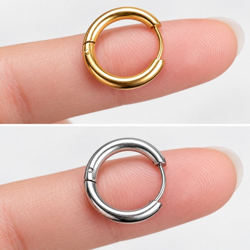 Piercing ou Brinco - Argolinha em Aço - 6ORE595
