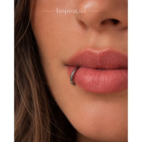Piercing Argola 1.2mm Segmento Articulado em Titânio PVD BLACK - 6ORE598
