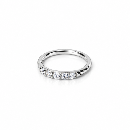 Piercing de Orelha Argolinha Clicker Meia Aliança - 6ORE606