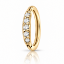 Piercing de Orelha Argolinha Clicker Meia Aliança - PVD Gold - 6ORE607