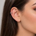 Piercing  helix ou Conch Argolinha Clicker Dupla Cravejada - PVD Gold 100% em Titânio - 6ORE618