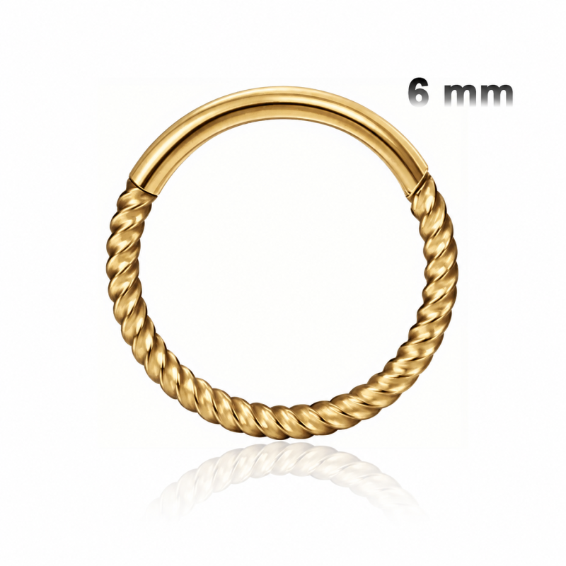 Piercing Mini Argola Náutica Clicker Articulado em Aço - PVD Gold ou Rosé - 6ORE630