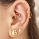 Piercing de Orelha - Daith - Coração com Cristais - 6ORE632