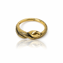 Piercing de Orelha - Serpente Conch Clicker em Aço PVD Gold - 6ORE635