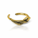 Piercing de Orelha - Serpente Conch Clicker em Aço PVD Gold - 6ORE635