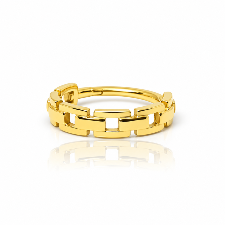 Piercing de Orelha - Chain Style - Conch Clicker em Aço PVD Gold - 6ORE637