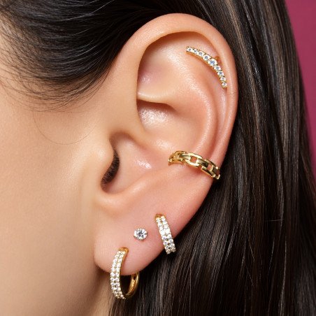 Piercing de Orelha - Chain Style - Conch Clicker em Aço PVD Gold - 6ORE637