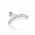 Piercing de Orelha - Cluster em Prata Divino com Zircônia - 6ORE638