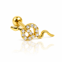 Piercing de Orelha - Serpente em Prata - 6ORE643