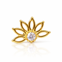 Piercing Flor de Lotus em Prata Banhado a Ouro- 6ORE647