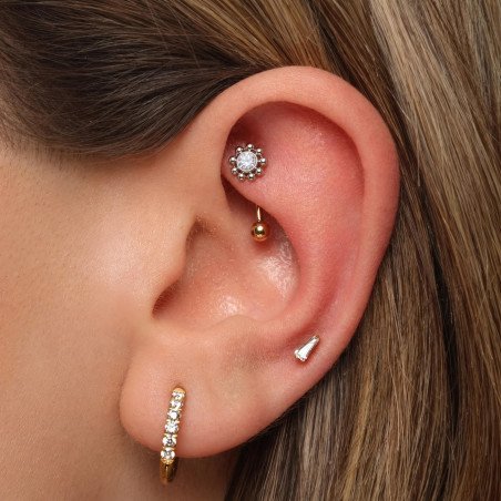 Piercing de Orelha Rook ou Christina  - Indiano em Titânio - 6ORE654