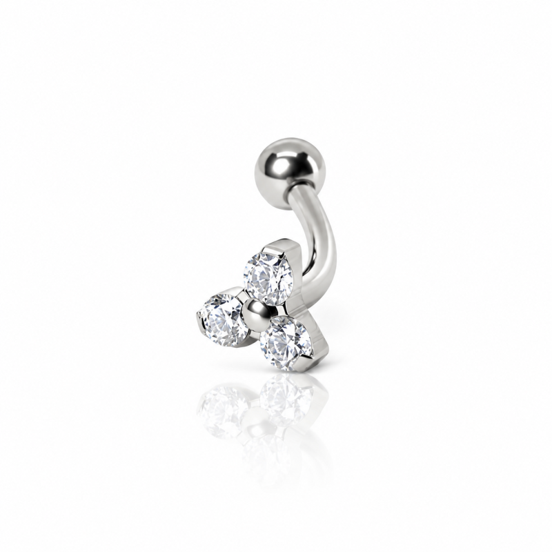 Piercing de Orelha Rook ou Christina  - Trillion em Titânio - 6ORE655