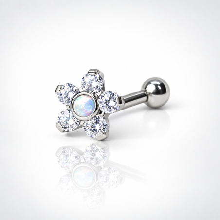 Piercing de Orelha Rook ou Christina  - Florzinha em Titânio - 6ORE656
