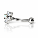 Piercing de Orelha Rook ou Christina  - Florzinha em Titânio - 6ORE656