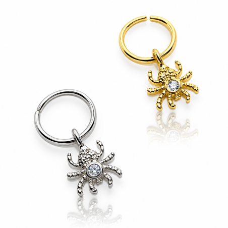 Piercing de Orelha - Argolinha Aranha - 6ORE659