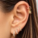Piercing de Orelha - Argolinha Aranha - 6ORE659
