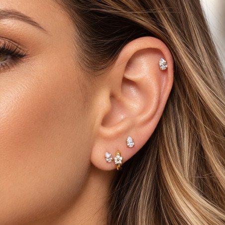 Piercing para Orelha - Gota em Zircônia - 6ORE662