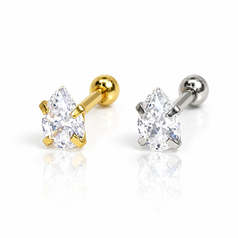 Piercing para Orelha - Gota em Zircônia - 6ORE662
