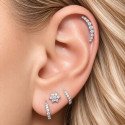 Piercing Cluster Zircônia - 100% Aço - PVD Gold - 6ORE671