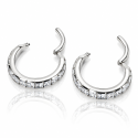 Piercing de Orelha Conch ou Hélix - Argolinha Square Zircônia Cubic -  Aço Cirúrgico - 6ORE699