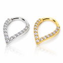 Piercing  Orelha ou Septo Argolinha Clicker V Shaped - 100% em Aço Cirúrgico - 6ORE718