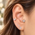 Piercing Conch Argolinha Clicker 3 Triângulos em Zircônia - 100% em Aço Cirúrgico - 6ORE719