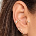 Piercing Conch Argolinha Clicker Marquise Cubic Zircônia - 100% Aço PVD Gold - 6ORE731