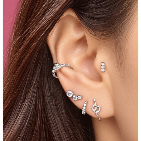 Piercing de Orelha - Serpente Conch Clicker em Aço - 6ORE733