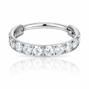 Piercing Hélix ou Conch Argolinha Clicker Cravejada - 100% Titânio - Natural ou PVD - 6ORE736