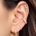 Piercing de Orelha - Cluster 3 Borboletas com Cristais - 6ORE746