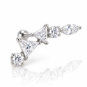 Piercing de Orelha - Cluster Zircônias Divinas - 6ORE747