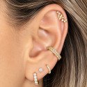 Piercing de Orelha - Ramo de Flores em Prata - 6ORE751