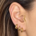 Piercing ou Brinco - Argola Clicker em Titânio - PVD Gold - 6ORE752