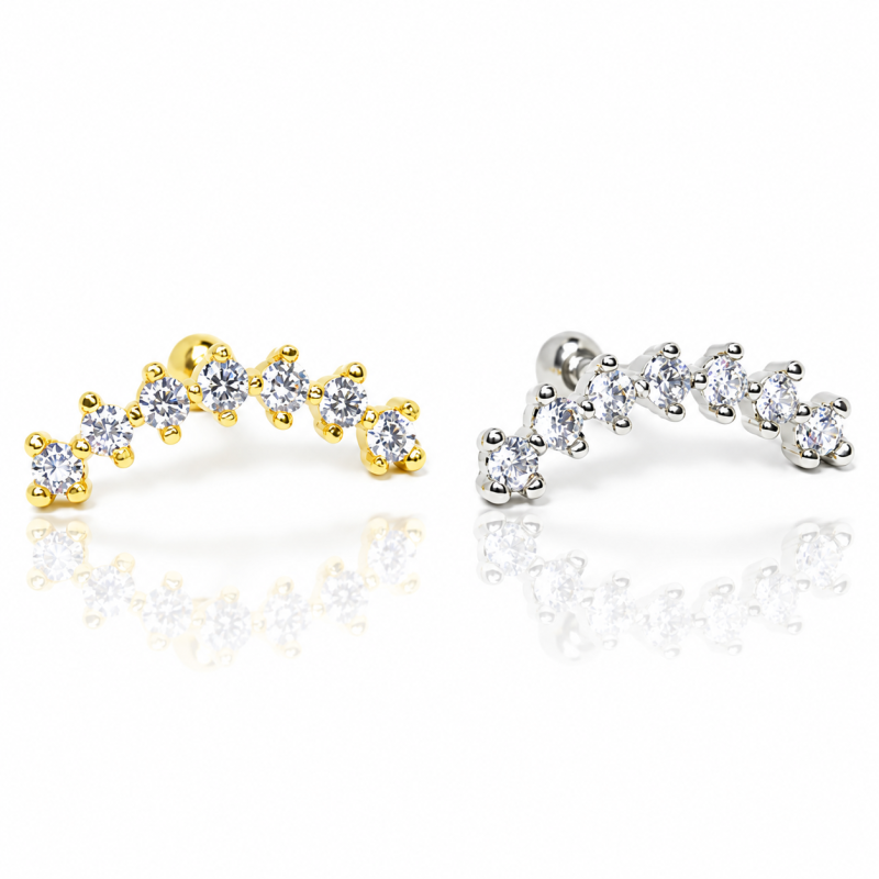 Piercing de Orelha - Cluster Arco Zircônias - 6ORE754
